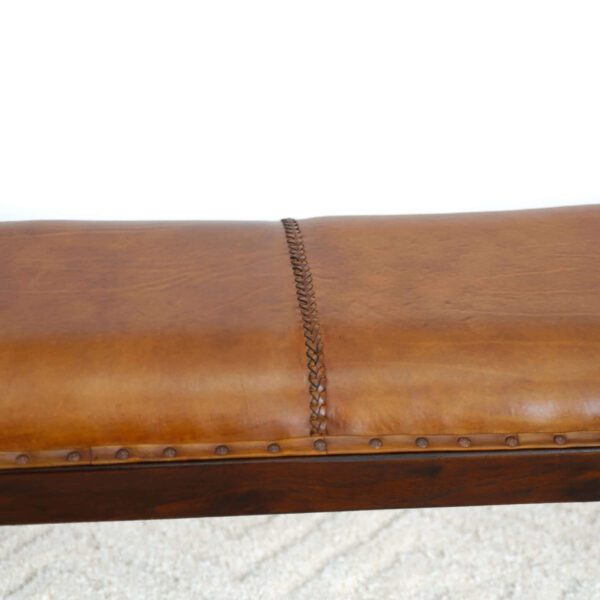 Chad Tan Leather Bench