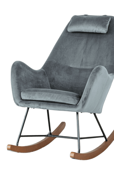 Chelsea Grey Velvet Rocking Chair