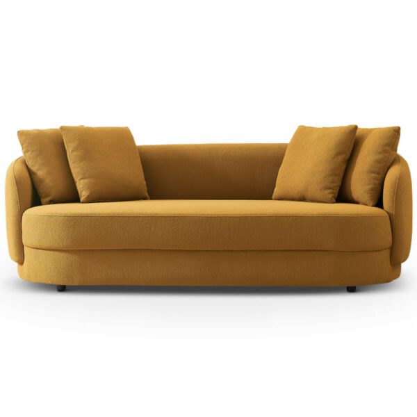 Dylan Modern French Dark Yellow Boucle Sofa