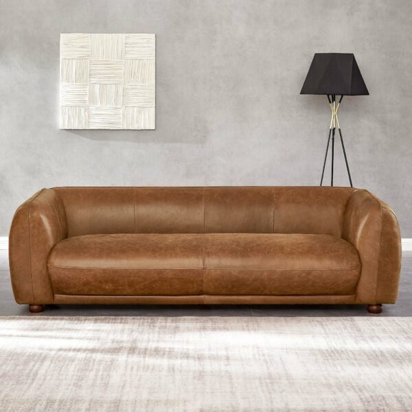 Marlon Luxury Italian Brown Leather Sofa