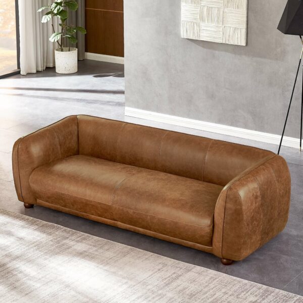 Marlon Luxury Italian Brown Leather Sofa