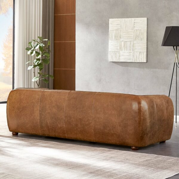 Marlon Luxury Italian Brown Leather Sofa