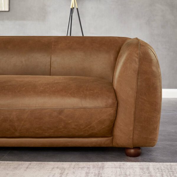 Marlon Luxury Italian Brown Leather Sofa