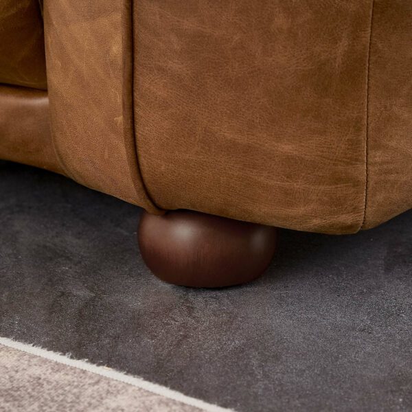 Marlon Luxury Italian Brown Leather Sofa