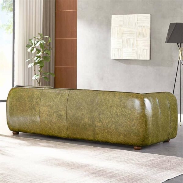 Marlon Luxury Italian Green Leather Sofa