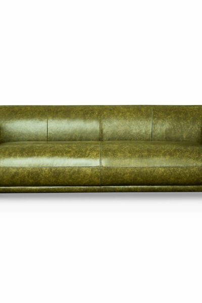 Marlon Luxury Italian Green Leather Sofa