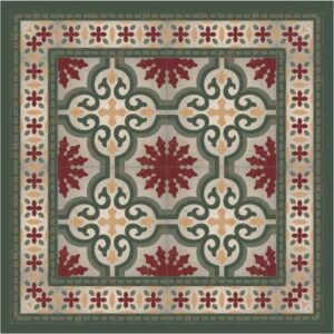 Adama Green and Red Dream Rug