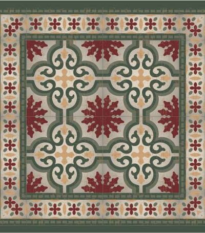 Adama Green and Red Dream Rug