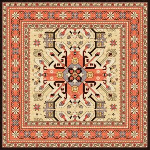 Adama Orange Mullah Rug