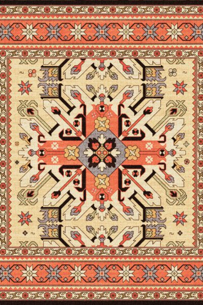 Adama Orange Mullah Rug