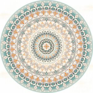 Adama Blue and Orange Universe Rug