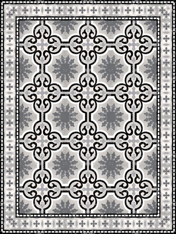 Adama Black and White Dream Rug