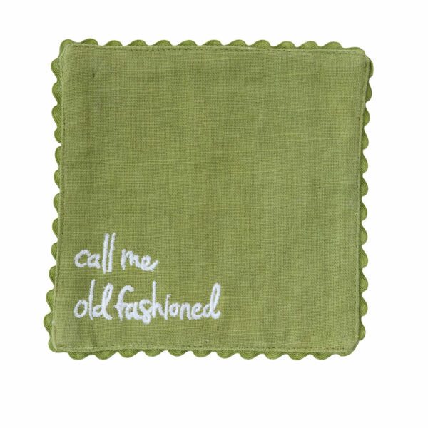 Holiday Spirit Bright Green Cocktail Napkin