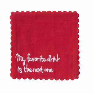 Holiday Spirit Red Cocktail Napkin