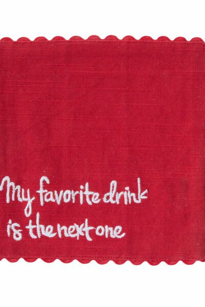 Holiday Spirit Red Cocktail Napkin