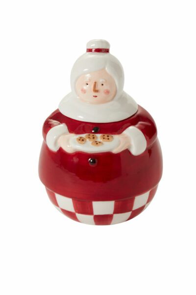 North Pole Ms. Claus Cookie Jar, Set of 2