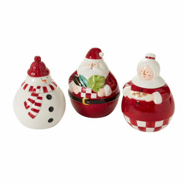 North Pole Ms. Claus Cookie Jar Set of 2.2