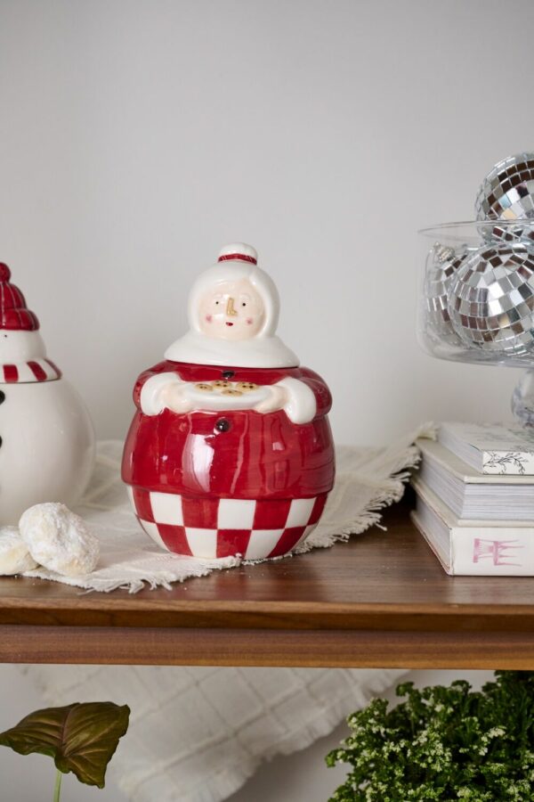 North Pole Ms. Claus Cookie Jar Set of 2.3