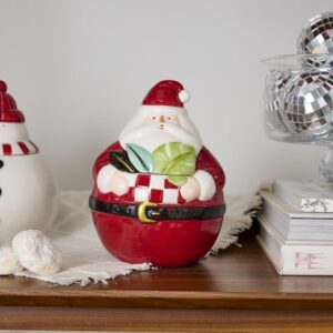 North Pole Santa Cookie Jar, Set of 2