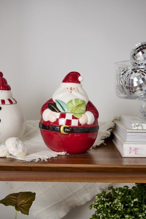 North Pole Santa Cookie Jar, Set of 2