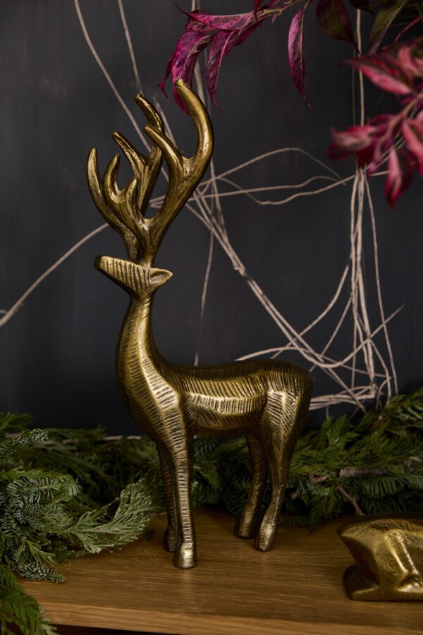 Standing Prancer Reindeer Figurine