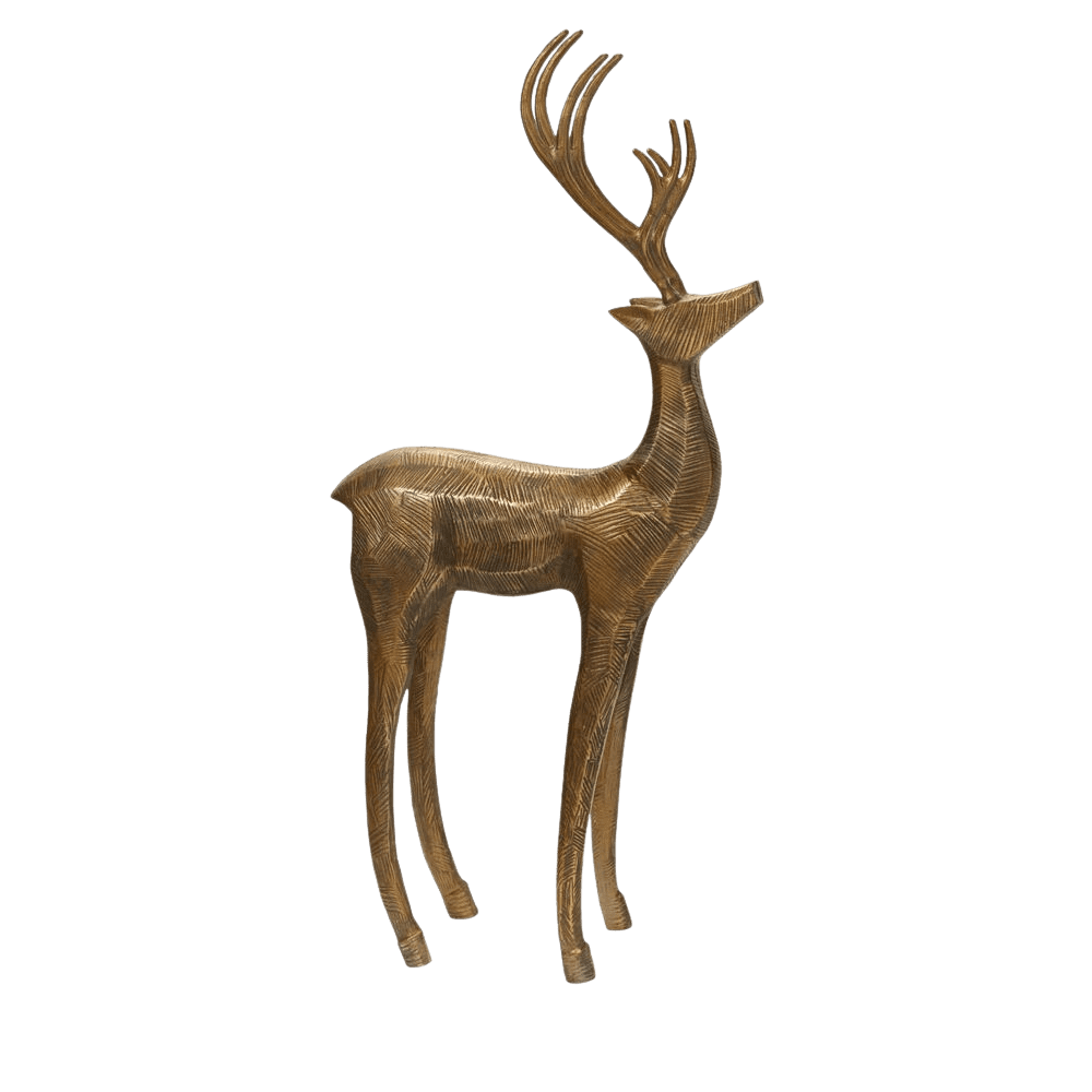 Standing Prancer Reindeer Statue | The Gilded Thistle