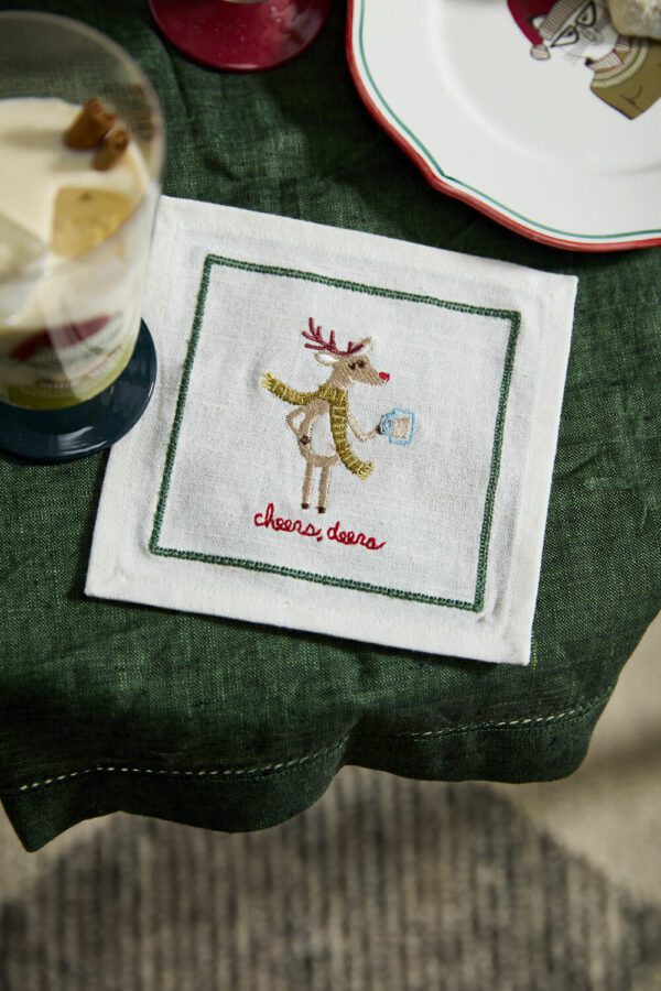 Tipsy Deer Cocktail Napkin