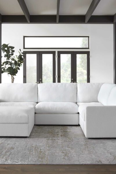 Uttermost Arctic White Refuge Sofa