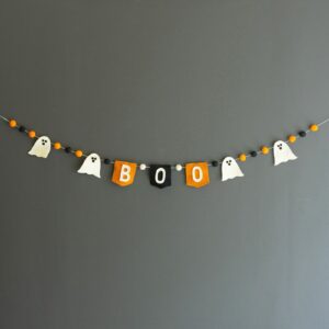 Felt Halloween Boo Garland, Set of 4