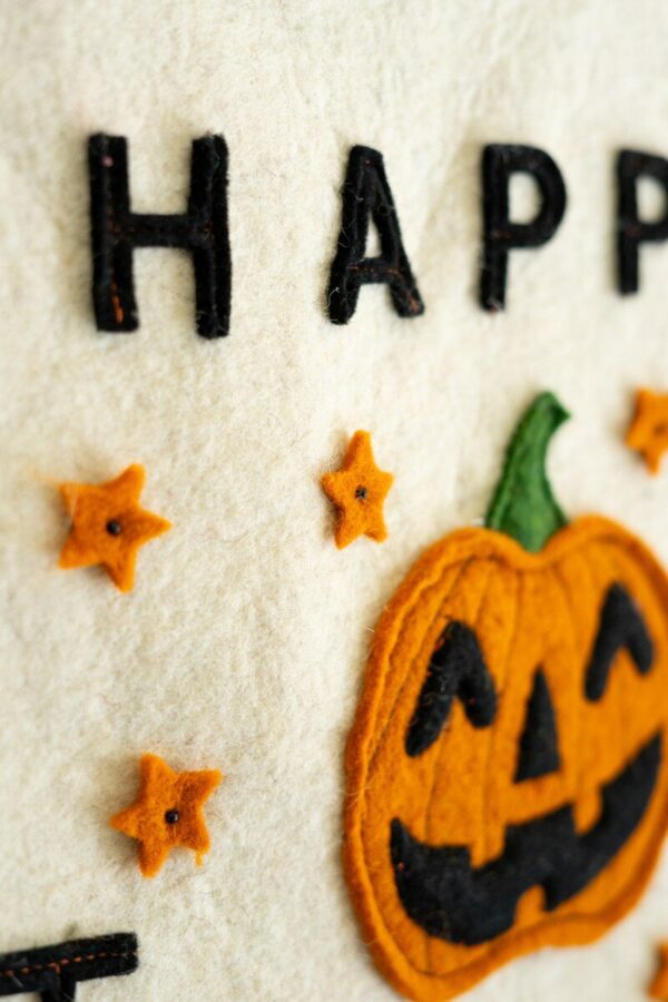 Felt Happy Halloween Door Hanger, Set of 2