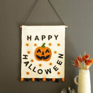 Felt Happy Halloween Door Hanger, Set of 2