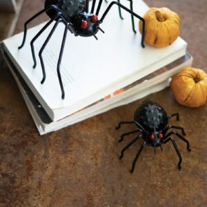 Painted Metal Halloween Spiders