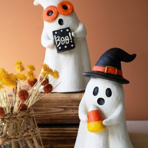 Resin Halloween Ghosts, Set of 2