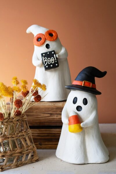 Resin Halloween Ghosts, Set of 2