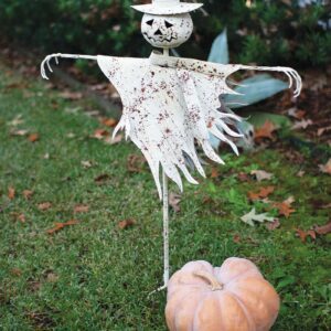 Rustic Metal Scarecrow Yard Stake