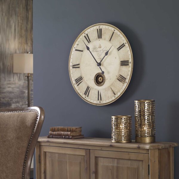 23" Harrison Gray Wall Clock