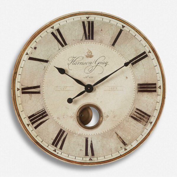 23" Harrison Gray Wall Clock