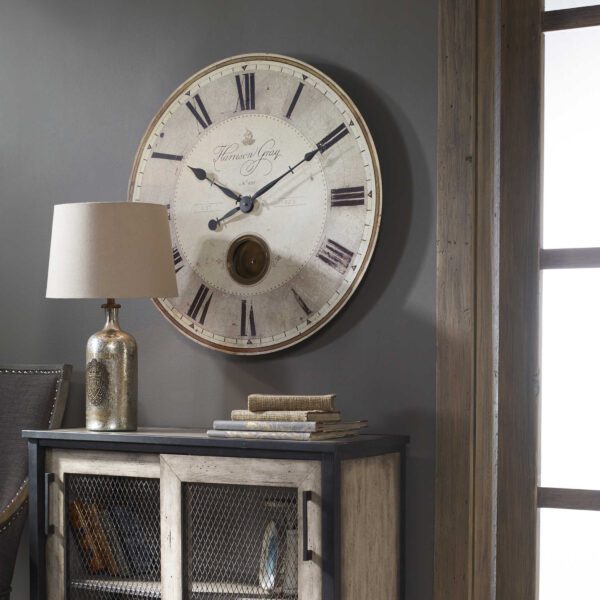 30" Harrison Gray Wall Clock