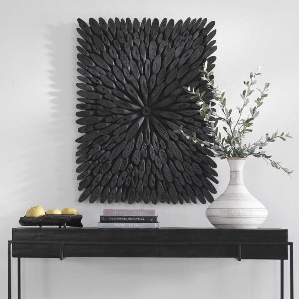 Black Bahama Wood Wall Decor