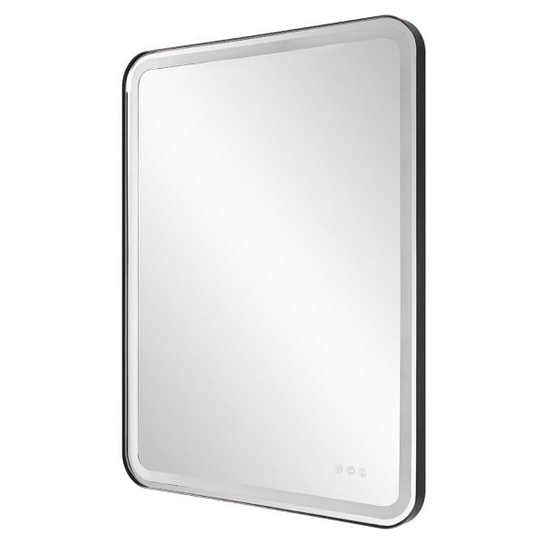 Black Crofton Lighted Large Mirror