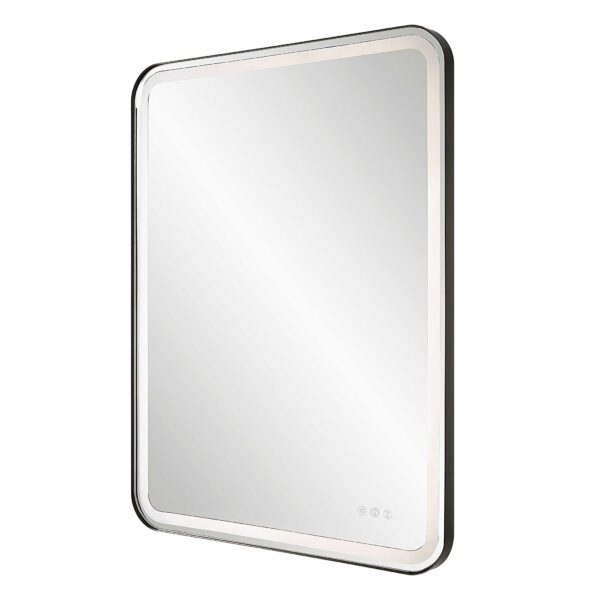 Black Crofton Lighted Large Mirror