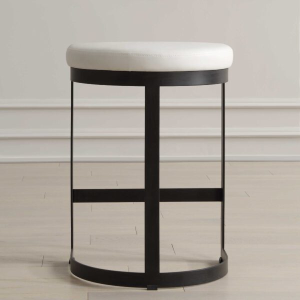 Black and White Ivanna Counter Stool