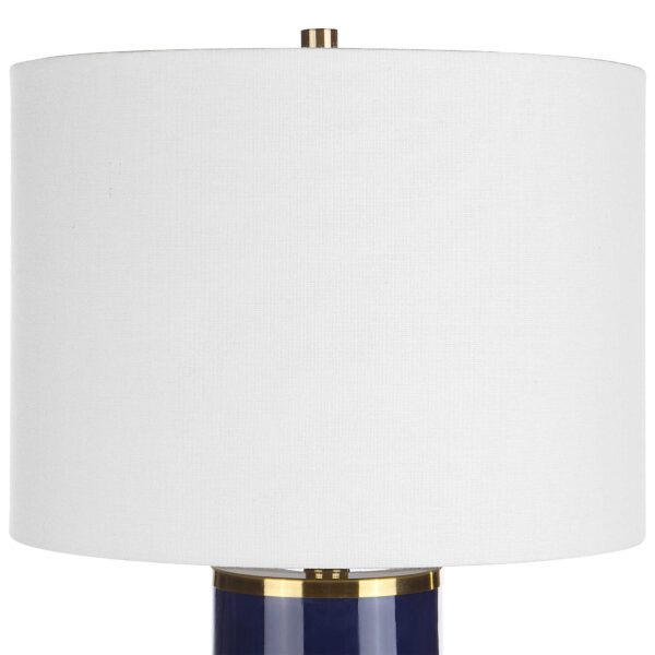 Blue Cylinder Table Lamp