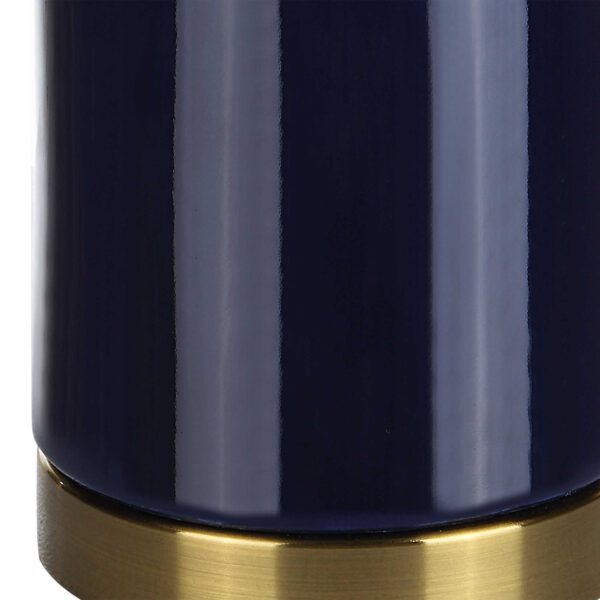 Blue Cylinder Table Lamp