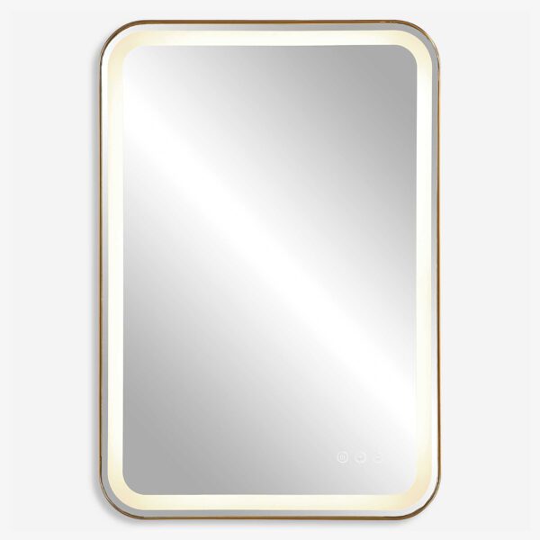 Brass Crofton Lighted Vanity Mirror