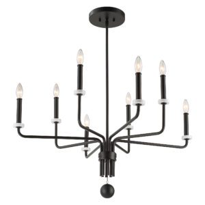 Ebony Elegance 8-Light Chandelier