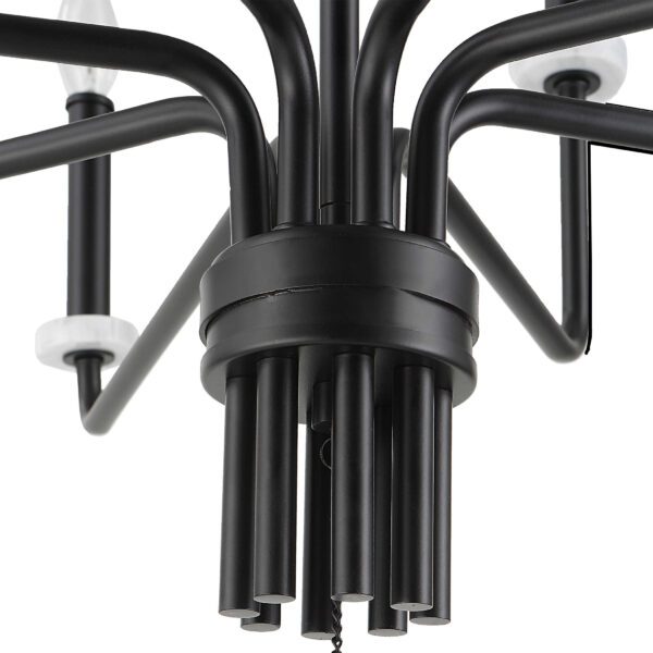 Ebony Elegance 8-Light Chandelier