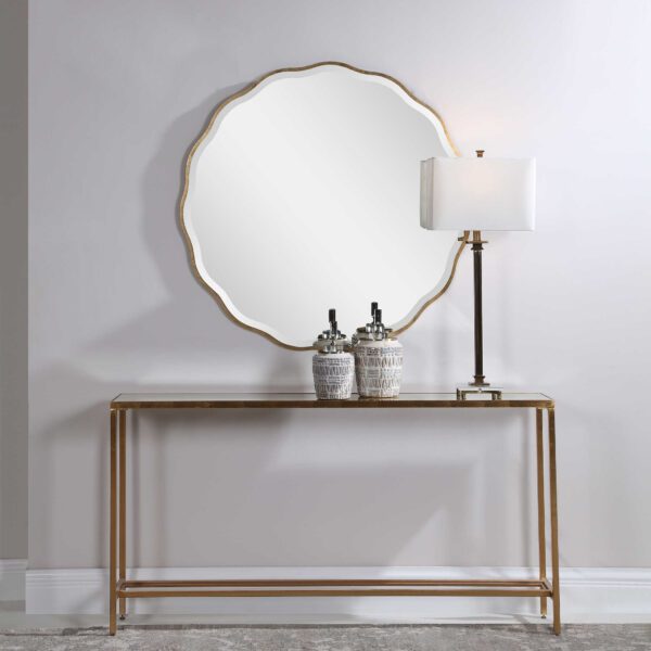 Gold Aneta Round Mirror