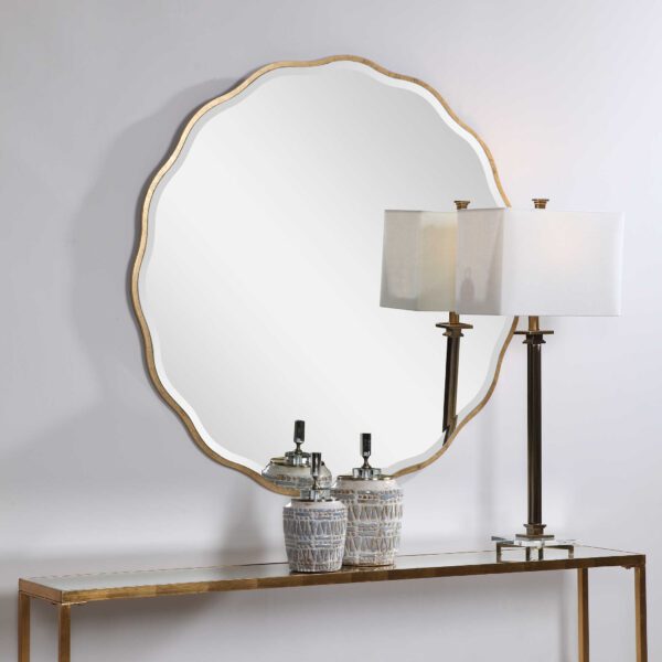 Gold Aneta Round Mirror