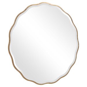 Gold Aneta Round Mirror